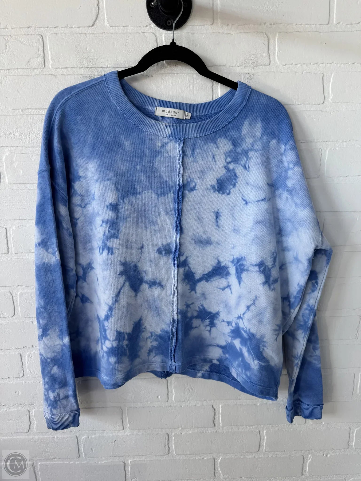 Men's Hoodies with ThumbholesSweatshirt Crewneck By Modadoc In Blue, Size: M