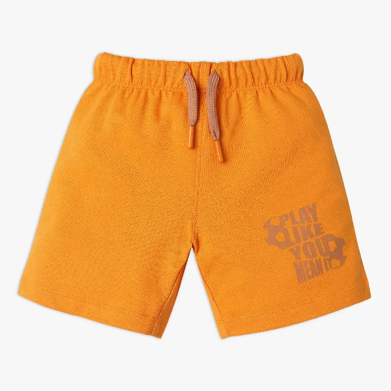 Men's Pants with Embroidered DesignsBoy's Regular Fit Solid Mid Rise Shorts