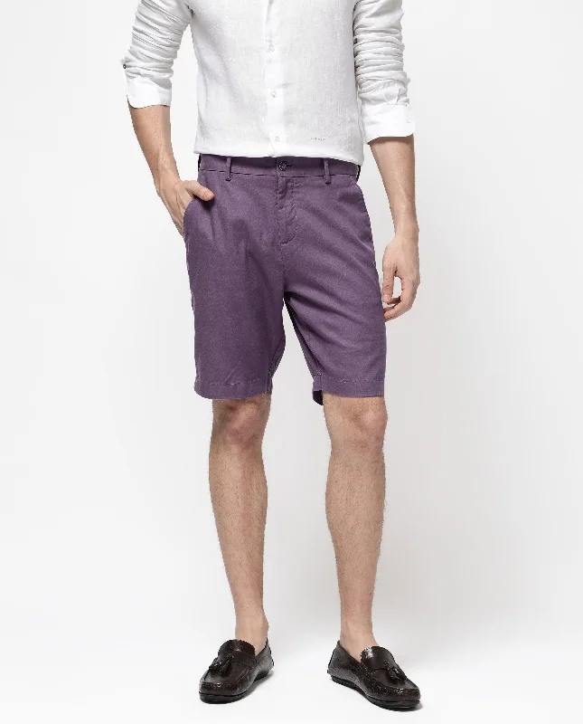 Men's Dress Pants for Special OccasionsRare Rabbit Mens Edam Light Purple Mid Rise Regular Fit Solid Shorts Men's Dress Pants for Special OccasionsRare Rabbit Mens Edam Light Purple Mid Rise Regular Fit Solid Shorts