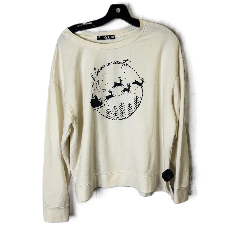 Men's Hoodies with Pass-Through PocketsSweatshirt Crewneck By Fifth Sun In Cream, Size: Xxl Men's Hoodies with Pass-Through PocketsSweatshirt Crewneck By Fifth Sun In Cream, Size: Xxl