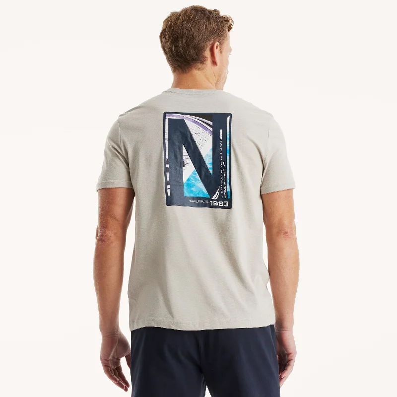 Men's Shirts with Patchwork SleevesNautica Mens N-83 Graphic T-Shirt
