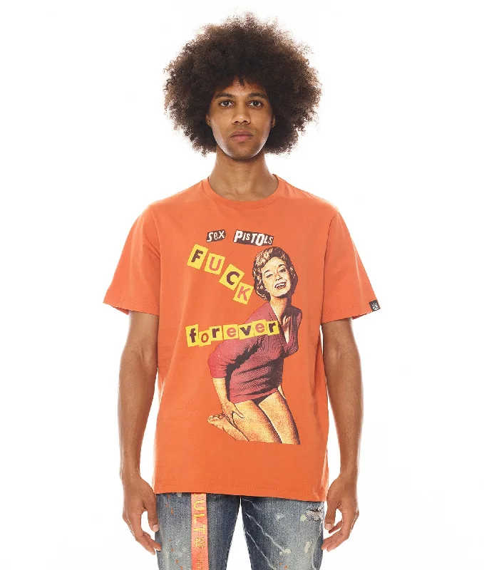Men's Shirts with Animal PrintsShort Sleeve Crew Neck Tee   "F**K Forever" "Sex Pistols"