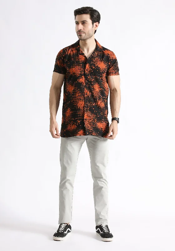 Men's Graphic Print T-Shirts for a Statement LookBlack Printed  Casual Shirt