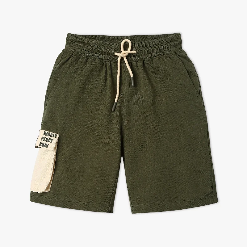 Men's Sports Pants for Active LifestylesBoys Regular Fit Solid Mid Rise Shorts
