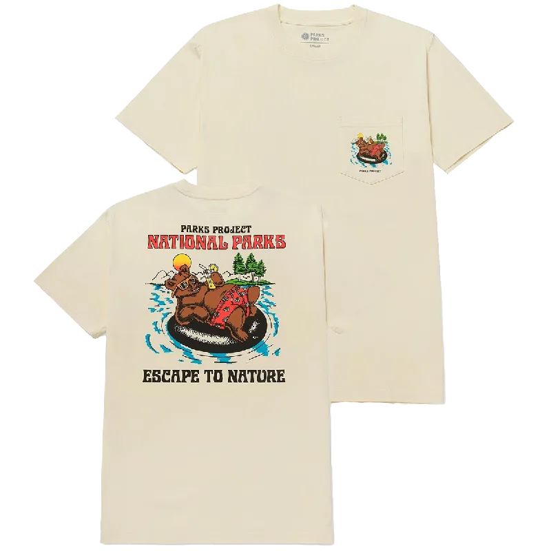 Men's Shirts with CollarsMen's Escape to Nature Bear Float Pocket Tee