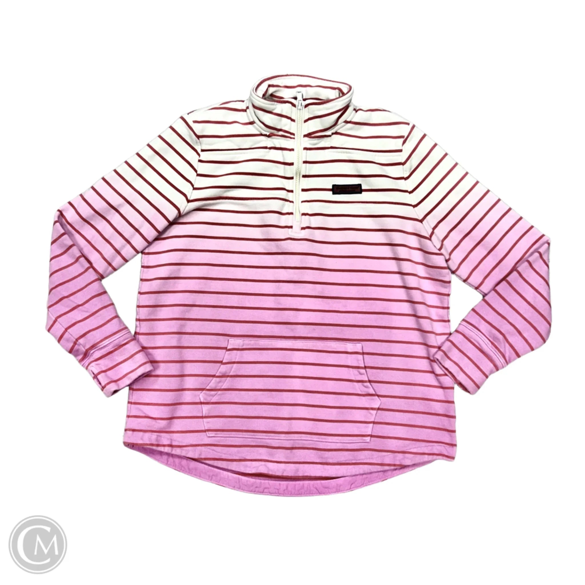 Lightweight Men's Running HoodiesSweatshirt Collar By Vineyard Vines In Pink & White, Size: M Lightweight Men's Running HoodiesSweatshirt Collar By Vineyard Vines In Pink & White, Size: M