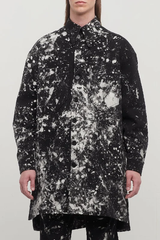 Lu'u Dan Bleach Splatter Mens Overshirt