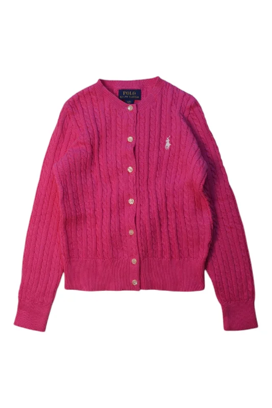 Men's Sweaters with Asymmetrical HemlinesPolo Ralph Lauren Cable Knit Cardigan Size 7Y