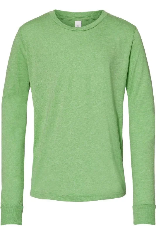 Men's Shirts with Geometric PatternsBELLA + CANVAS Youth Triblend Long Sleeve Tee