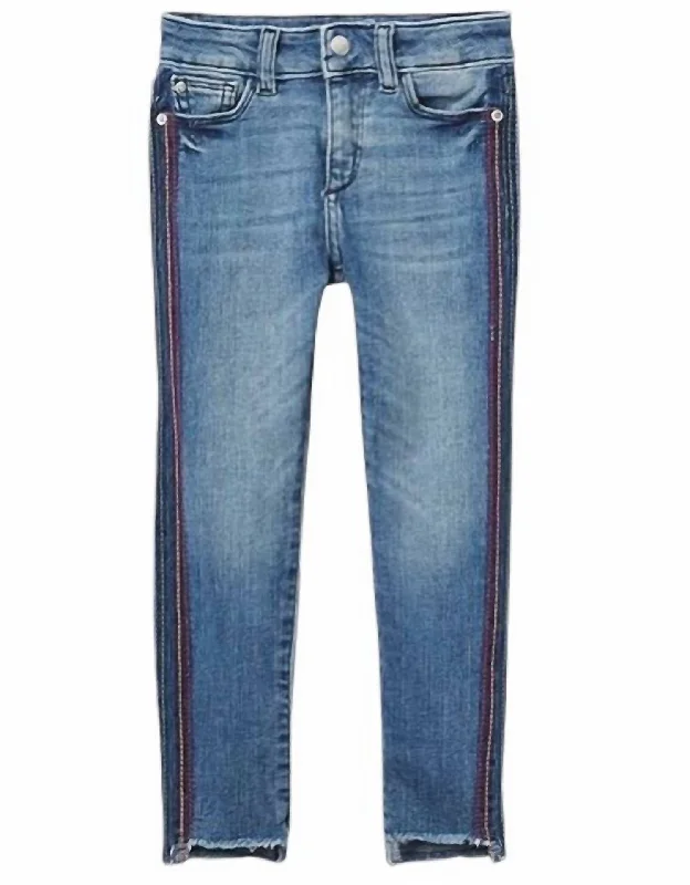 Durable Workwear Men's JeansGirl's Chloe Jeans In Thunder Stripe