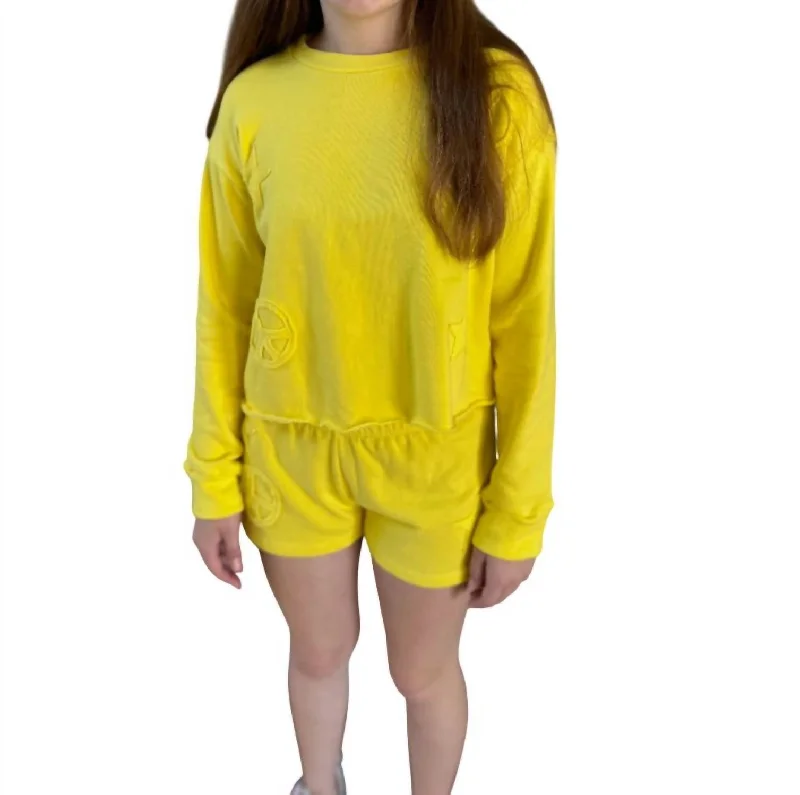 Men's Shirts with Custom MonogramsGirls Cropped Sweatshirt In Yellow