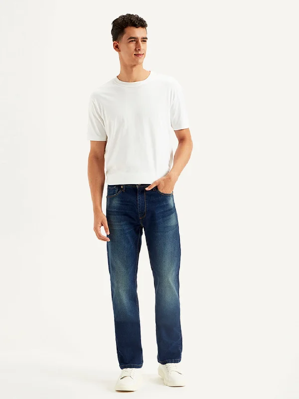 Wide-Leg Men's JeansMen's 513 Slim Straight Fit Navy Jeans