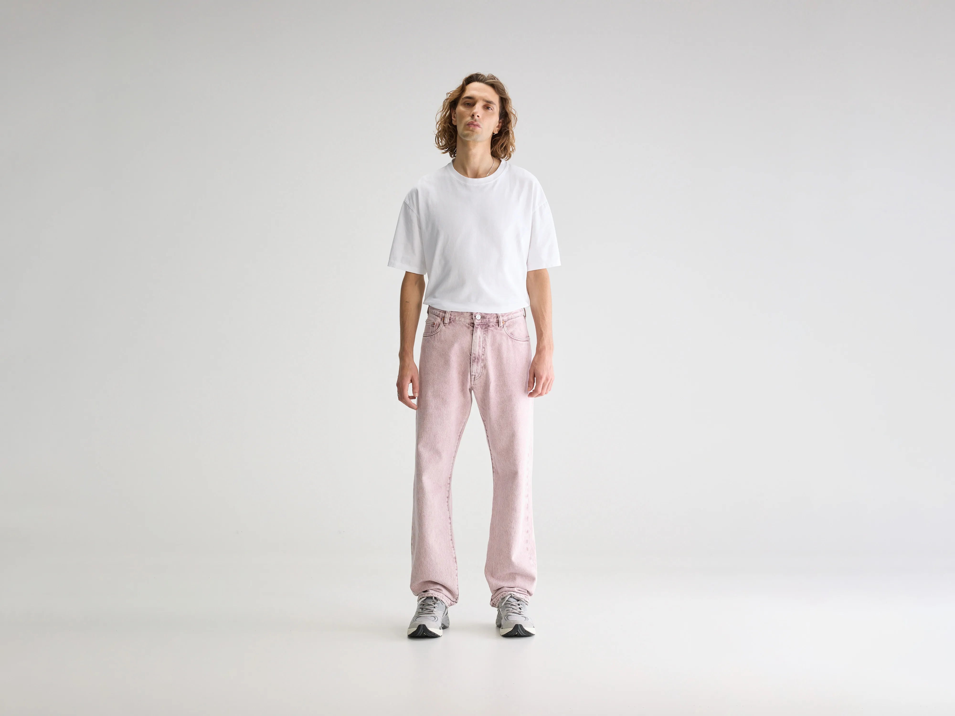 Designer Skinny Men's JeansDenim N. 09 straight jeans (251 / M / PINK STONE)
