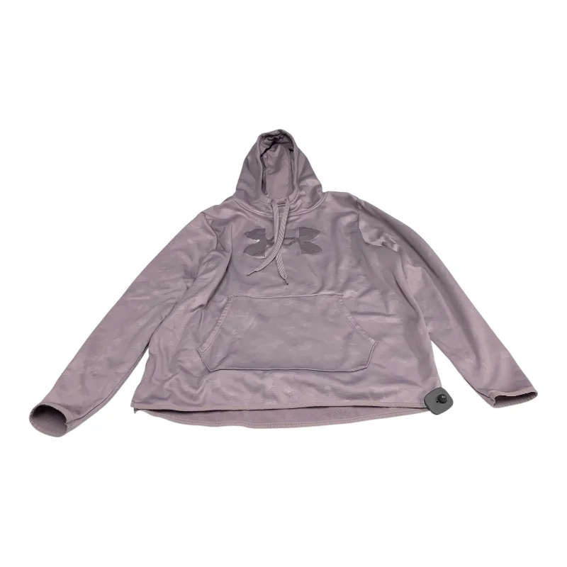 Men's Hoodies with Contrast Fabric PanelsAthletic Sweatshirt Hoodie By Under Armour In Purple, Size: Xl Men's Hoodies with Contrast Fabric PanelsAthletic Sweatshirt Hoodie By Under Armour In Purple, Size: Xl