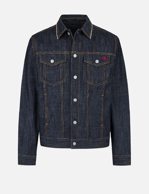 Casual Men's JeansClassic Regular Fit Raw Denim Jacket