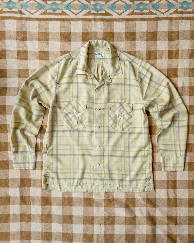 Men's Breathable Shirts for Warm ClimatesPrinted Corral Plaid Tencel Patio Shirt - Sunflower Men's Breathable Shirts for Warm ClimatesPrinted Corral Plaid Tencel Patio Shirt - Sunflower