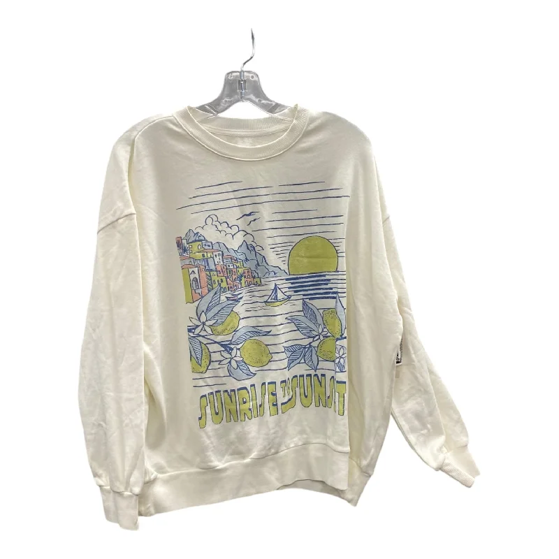 Men's Hoodies with Heavy-Duty ZippersSweatshirt Crewneck By Z Supply In White, Size:M Men's Hoodies with Heavy-Duty ZippersSweatshirt Crewneck By Z Supply In White, Size:M