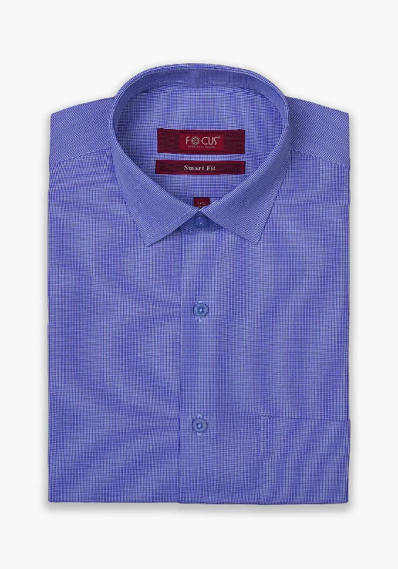 Men's Tab-Collar Shirts for a Crisp LookNavy Check Dress Shirt