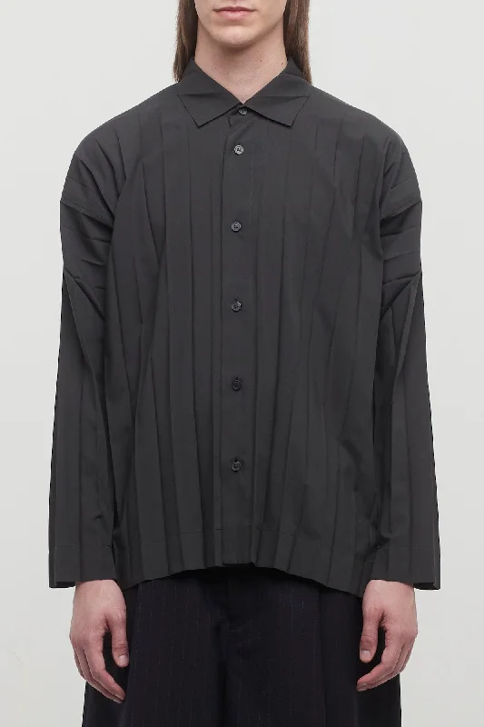 Homme Plissé Issey Miyake Edge Shirt in Charcoal
