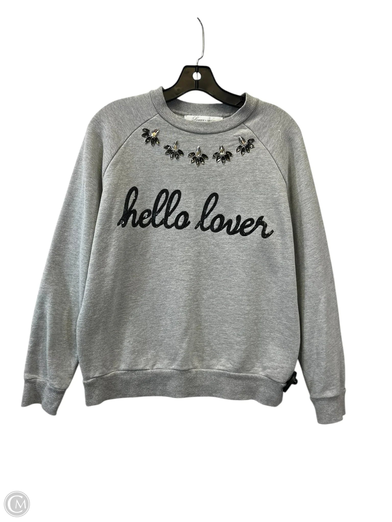 Men's Hoodies with Vintage StyleSweatshirt Crewneck By Lovers & Friends In Grey, Size: S Men's Hoodies with Vintage StyleSweatshirt Crewneck By Lovers & Friends In Grey, Size: S