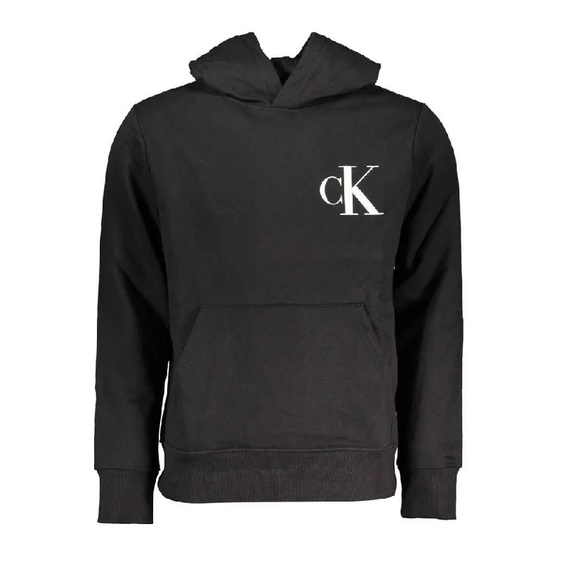 Durable Men's Acrylic SweatersCalvin Klein Sleek Black Hooded Sweatshirt with Fleece Men's Lining Durable Men's Acrylic SweatersCalvin Klein Sleek Black Hooded Sweatshirt with Fleece Men's Lining