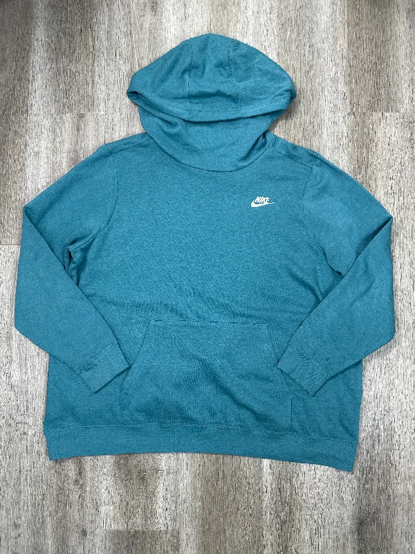 Versatile Men's All-Season HoodiesSweatshirt Hoodie By Nike Apparel In Teal, Size: 1x Versatile Men's All-Season HoodiesSweatshirt Hoodie By Nike Apparel In Teal, Size: 1x