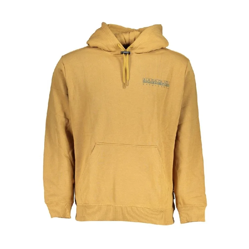 Men's Sweaters with Built-In ScarvesNapapijri Beige Cotton Men Men's Sweater