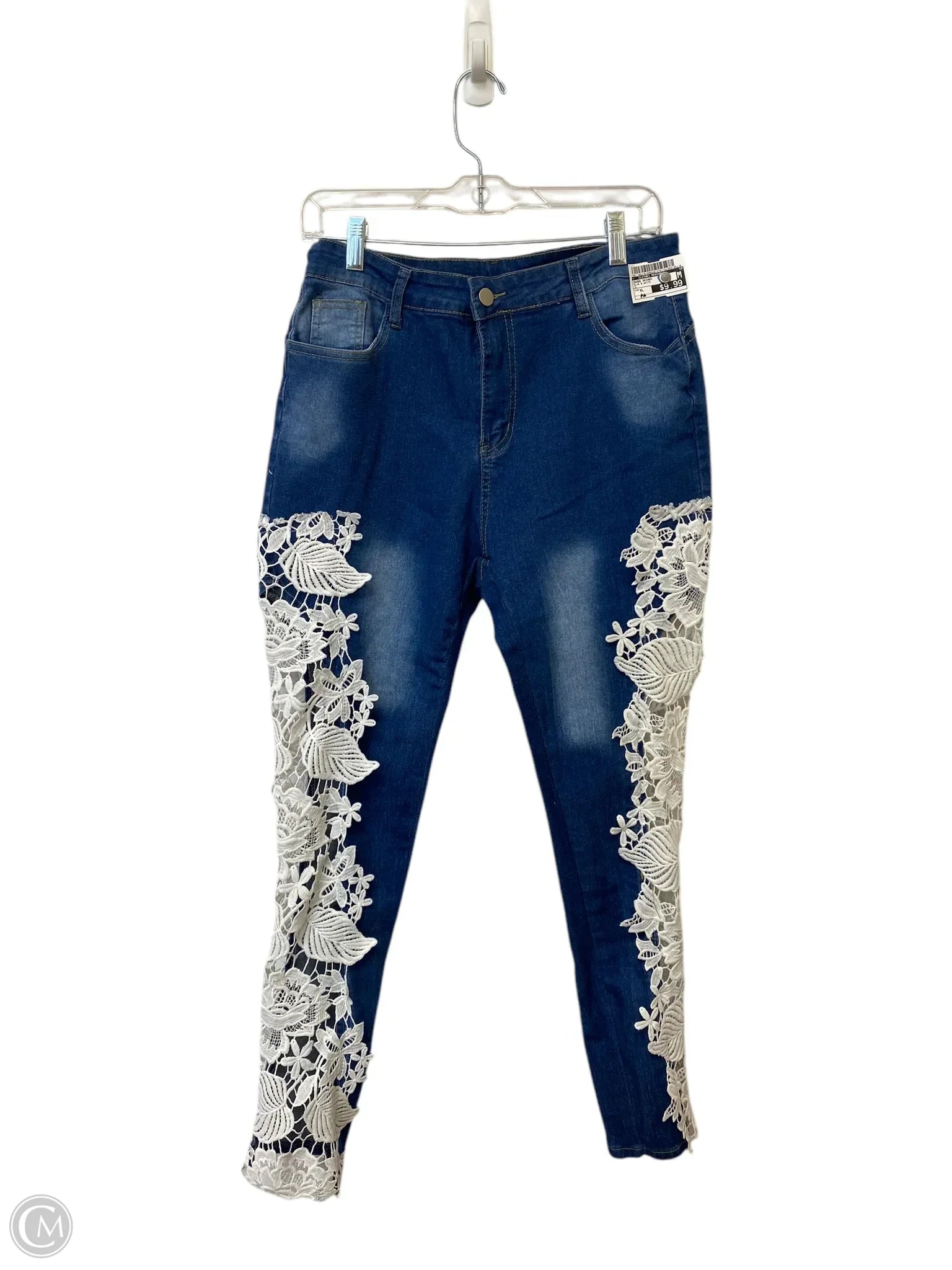 Elegant Straight-Leg Men's JeansJeans Skinny By Clothes Mentor In Blue & White, Size: Xl
