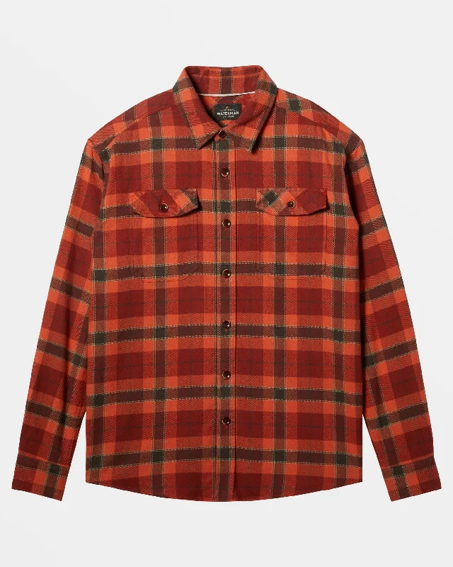 Men's Dressy Button-Down Shirts for Formal OccasionsWaterman Dawn Patrol Long Sleeve Flannel Shirt - Burnt Henna Dawn Patrol Men's Dressy Button-Down Shirts for Formal OccasionsWaterman Dawn Patrol Long Sleeve Flannel Shirt - Burnt Henna Dawn Patrol