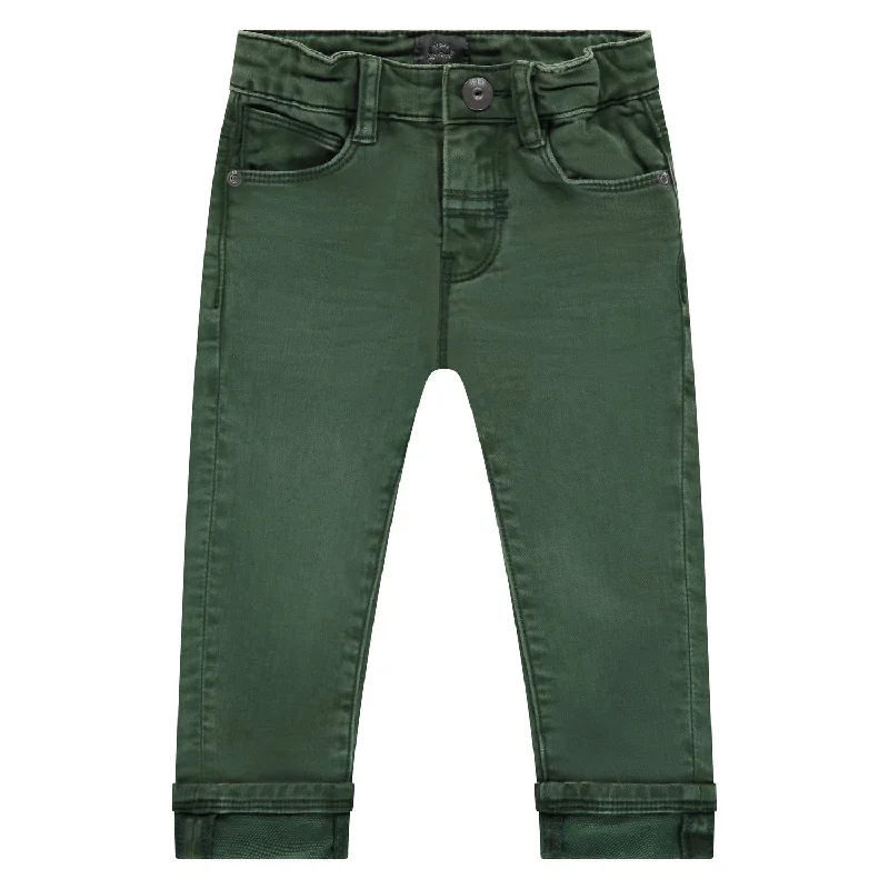 Men's Jeans with RipsBoy's Pants In Forest Green