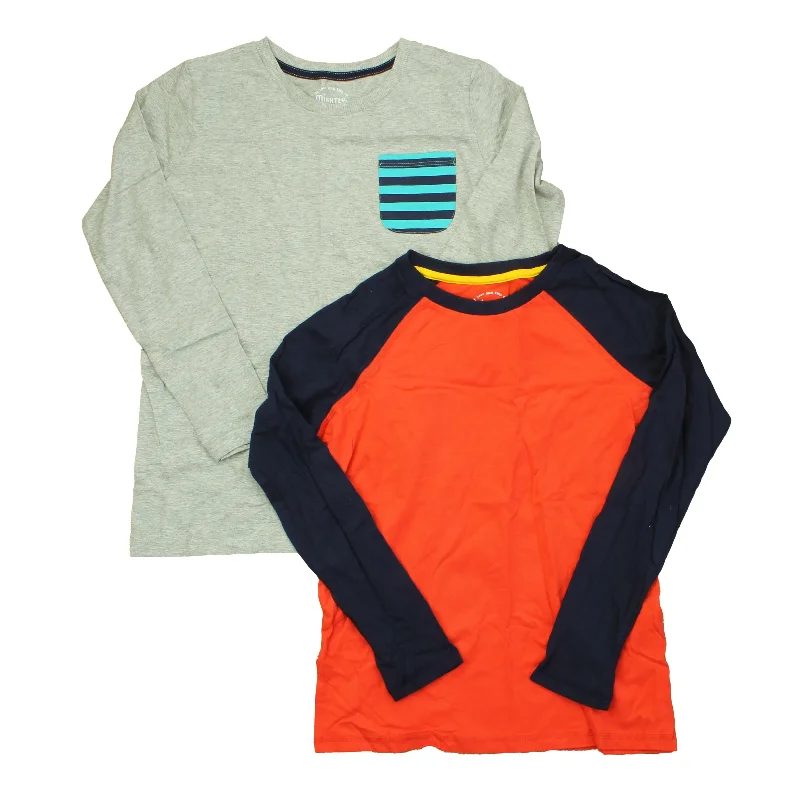 Men's Shirts with Single-Breasted DesignsMightly Unisex Red | Navy | Grey | Turquoise Long Sleeve T-Shirt