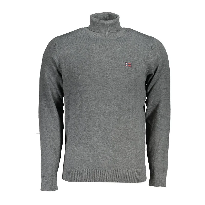 Layered Men's Vest SweatersNorway 1963 Gray Fabric Men's Sweater