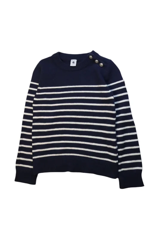 Men's Sweaters in Neutral ColorsPetit Bateau Striped Knit Sweater 8Y