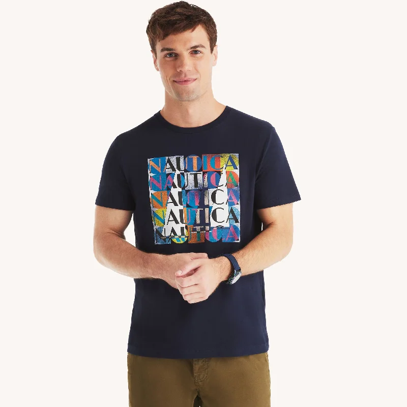 Men's Shirts for Outdoor ActivitiesNautica Mens Logo Graphic T-Shirt