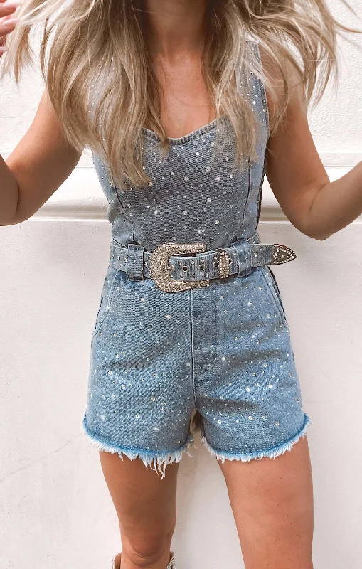 Modern Men's JeansSpears Romper ~ Embellished Indigo