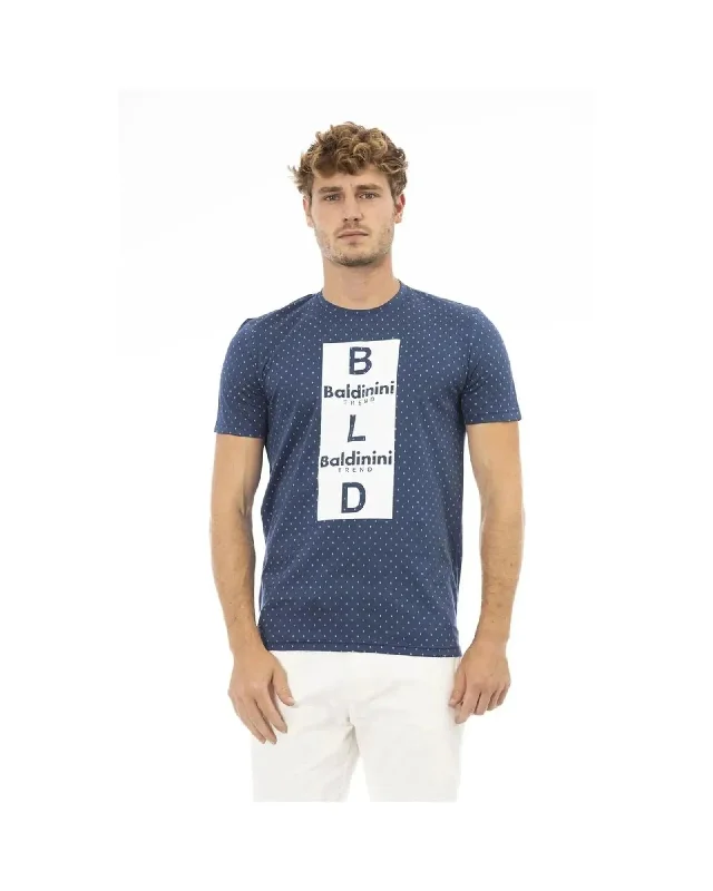 Men's Shirts for Outdoor ActivitiesBaldinini Trend Men's Blue Cotton T-Shirt - L
