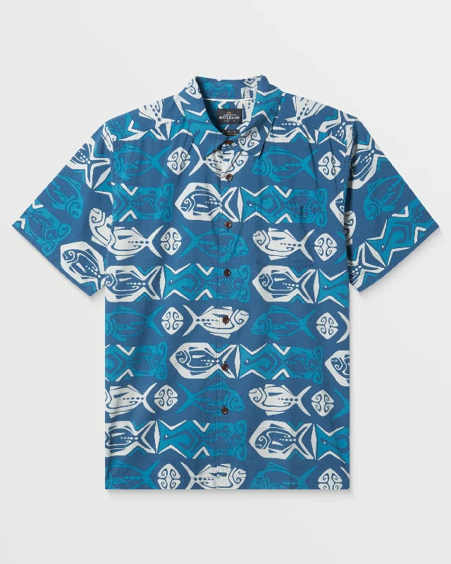 Men's Custom-Fit Shirts for a Personalized LookWaterman Band O Fish Shirt - Indian Teal Men's Custom-Fit Shirts for a Personalized LookWaterman Band O Fish Shirt - Indian Teal