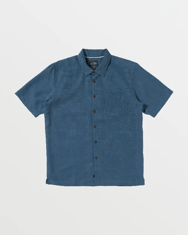 Men's Versatile Dress Shirts for Multiple OccasionsWaterman Manele Bay Short Sleeve Shirt - Ensign Blue Men's Versatile Dress Shirts for Multiple OccasionsWaterman Manele Bay Short Sleeve Shirt - Ensign Blue