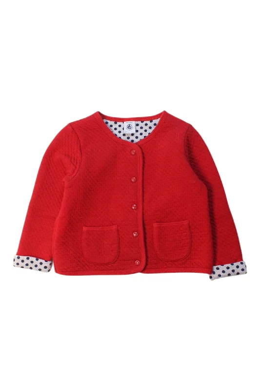 Striped Men's SweatersPetit Bateau Quilted Buttoned Cardigan 2T