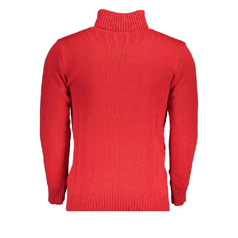 Elegant Men's Shawl-Collar SweatersU.S. Grand Polo Elegant Turtleneck Sweater with Embroidery Men's Detail Elegant Men's Shawl-Collar SweatersU.S. Grand Polo Elegant Turtleneck Sweater with Embroidery Men's Detail