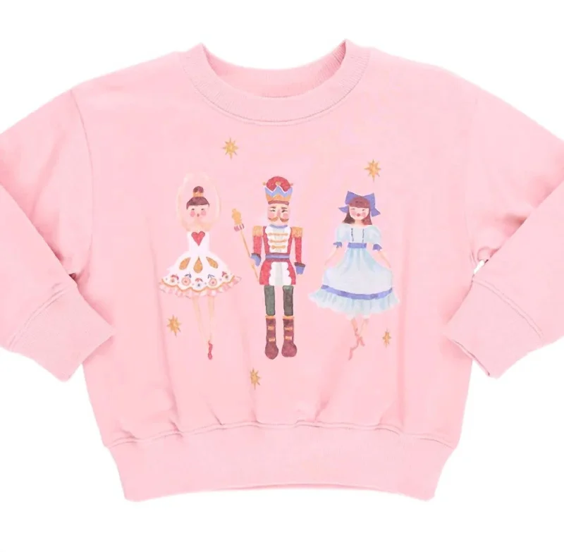 Men's Shirts with Mock NecksNutcracker Organic Sweatshirt In Pink