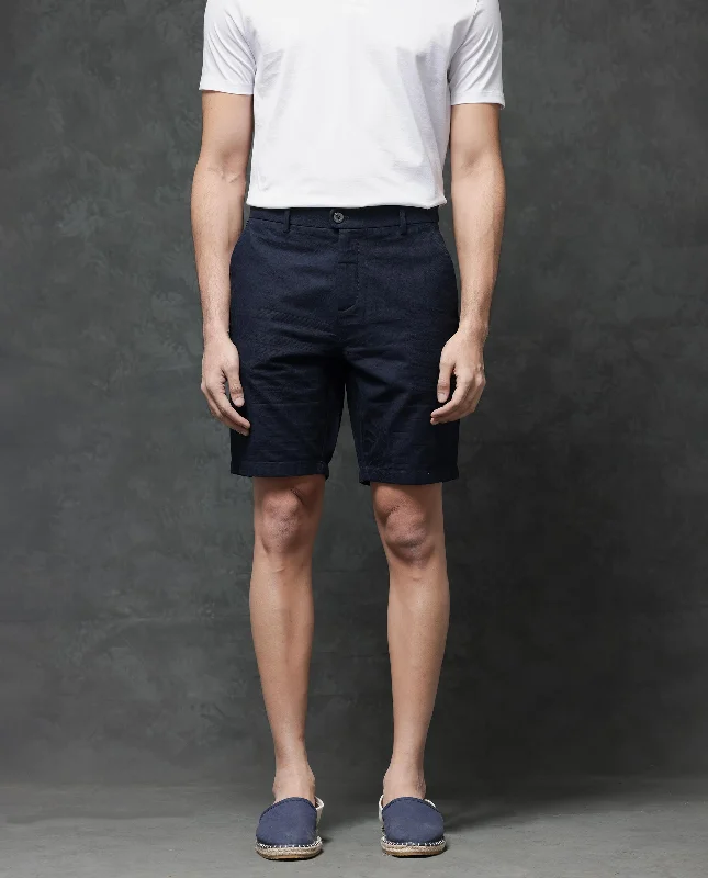 Men's Twill Pants for a Dressy LookRare Rabbit Mens Jecky Navy Jacquard Textured Regular Fit Shorts Men's Twill Pants for a Dressy LookRare Rabbit Mens Jecky Navy Jacquard Textured Regular Fit Shorts