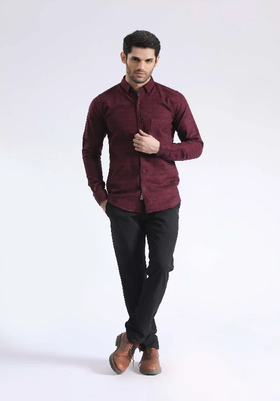 Men's Layering Shirts for Seasonal TransitionsTextured Check Shirt