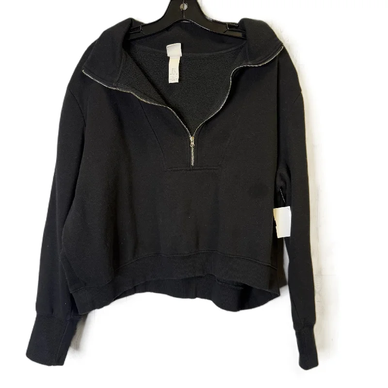 High-Quality Men's French Terry HoodiesSweatshirt Collar By H&m In Black, Size: Xl