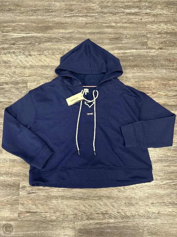 Men's Hoodies with Wind-Resistant FabricSweatshirt Hoodie By Evereve In Blue, Size: Xl Men's Hoodies with Wind-Resistant FabricSweatshirt Hoodie By Evereve In Blue, Size: Xl