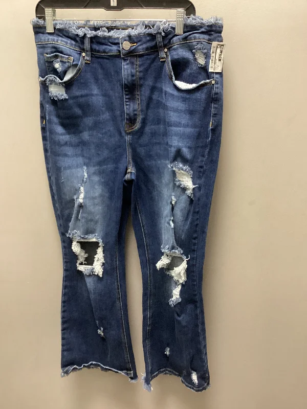 Men's Straight-Leg JeansJeans Cropped By Risen In Blue Denim, Size: 1x