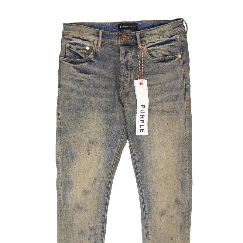 Classic Blue Men's JeansPurple Brand Oil Repair Skinny Jeans - Indigo