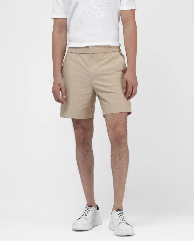 Men's Pants with Elastic CuffsRare Rabbit Mens Myka Khaki Cotton Elastane Fabric Button And Zip Closure Relaxed Fit Solid Shorts Men's Pants with Elastic CuffsRare Rabbit Mens Myka Khaki Cotton Elastane Fabric Button And Zip Closure Relaxed Fit Solid Shorts