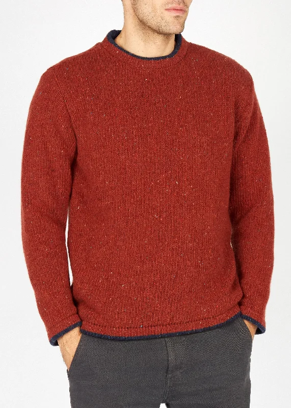 Patterned Men's Fair Isle SweatersIrelandsEye Round Stone Sweater | Copper Marl