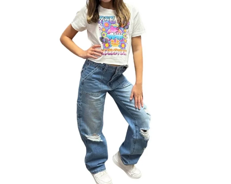 Slim-Fit Men's JeansKid's Cargo Jean In Light Blue Wash